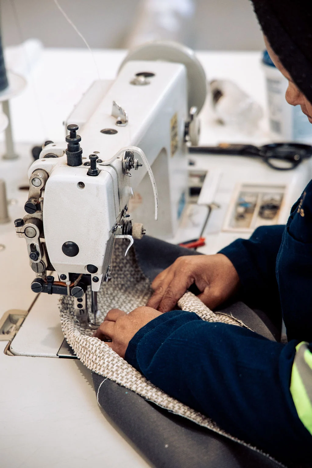 Sewing machine in the Ndibali workshop